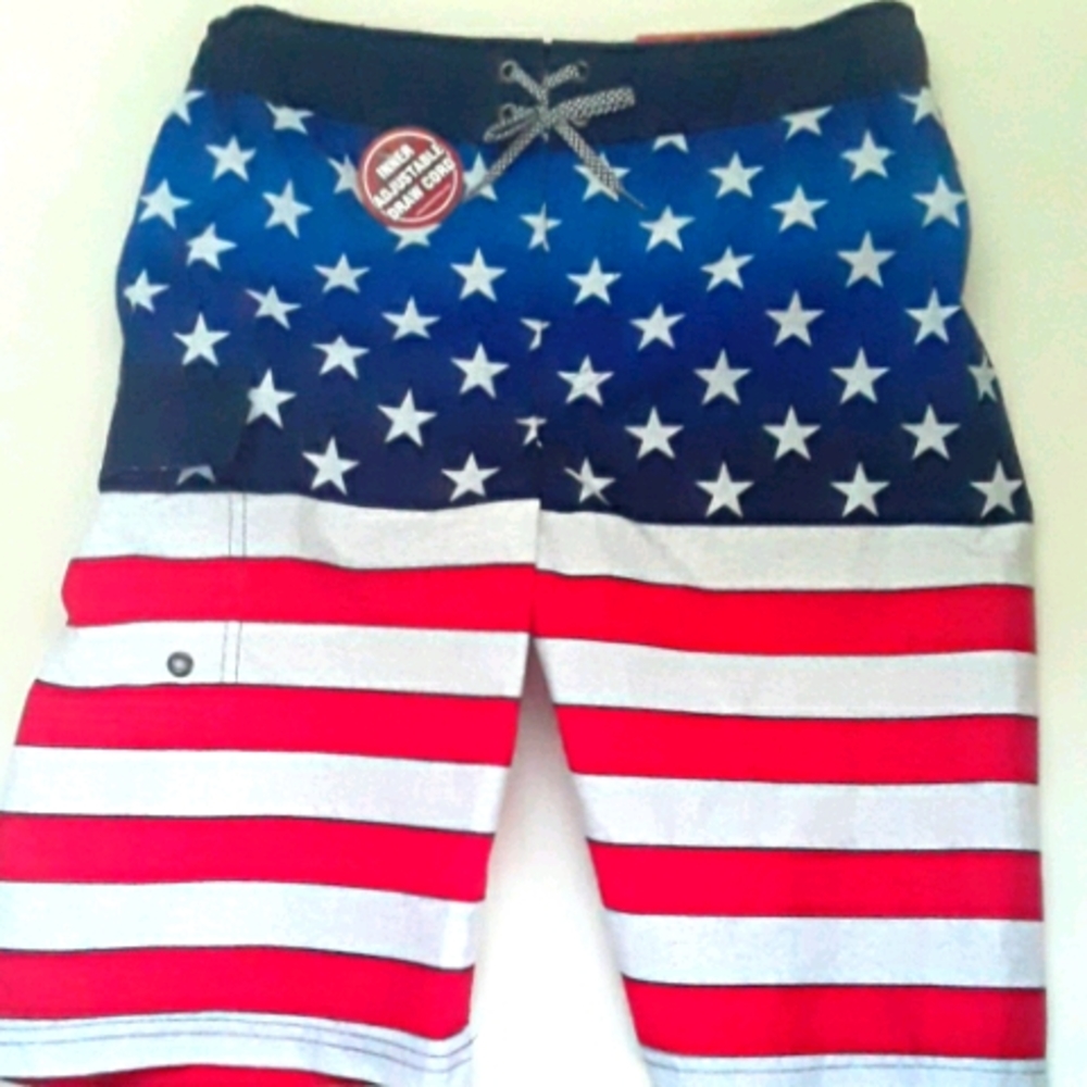 American Flag Swimming Trunks